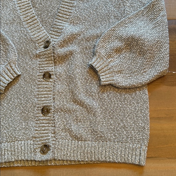 LOFT Women's Textured Green Cardigan - Picture 2 of 11
